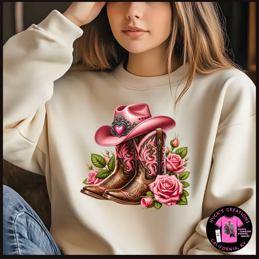 Cowgirl Hat and Boots