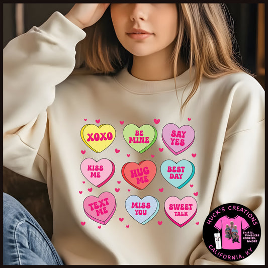 Candy Hearts with Hearts